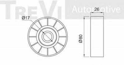 TREVI AUTOMOTIVE ta1159 -  Паразитный / ведущий ролик, поликлиновой ремень
